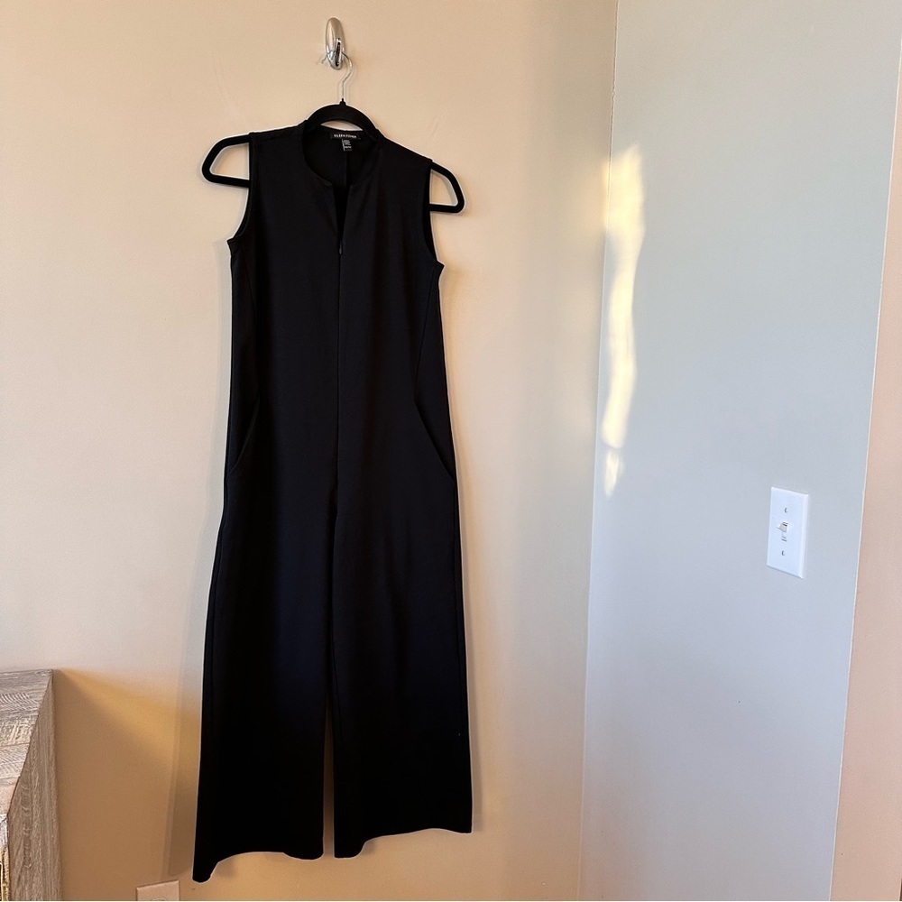 Eileen Fisher-Organic Cotton Ponte Lantern Jumpsuit (Size:XS) - Picture 5 of 10